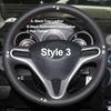DIY Suede Car Steering Wheel Cover For Honda Fit City Jazz 2009-2013 ight