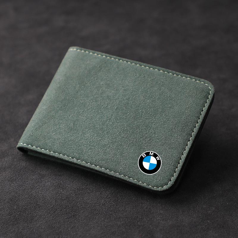 BMW Series Suede Driver's License and Vehicle Document Leather Wallet Cover