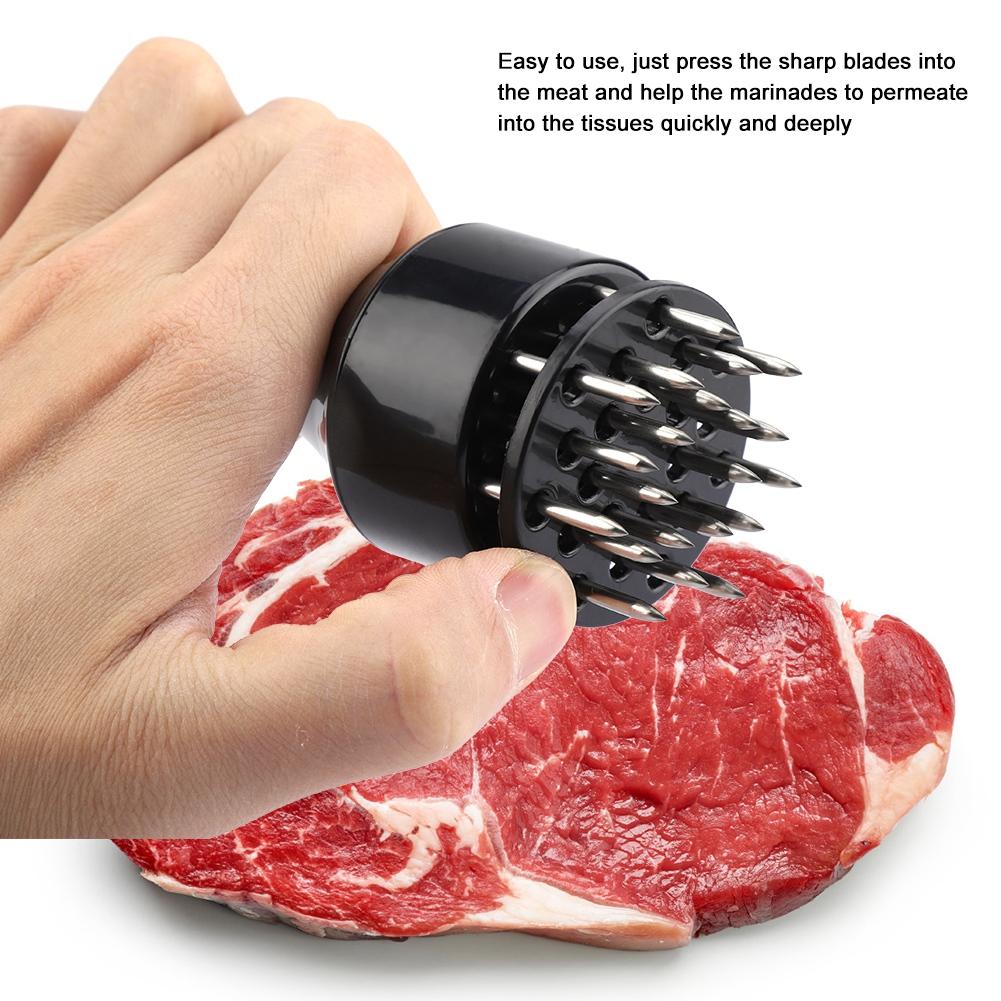Stainless Steel Ultra Needle Blade Tenderizer for Tenderizing Steak Black