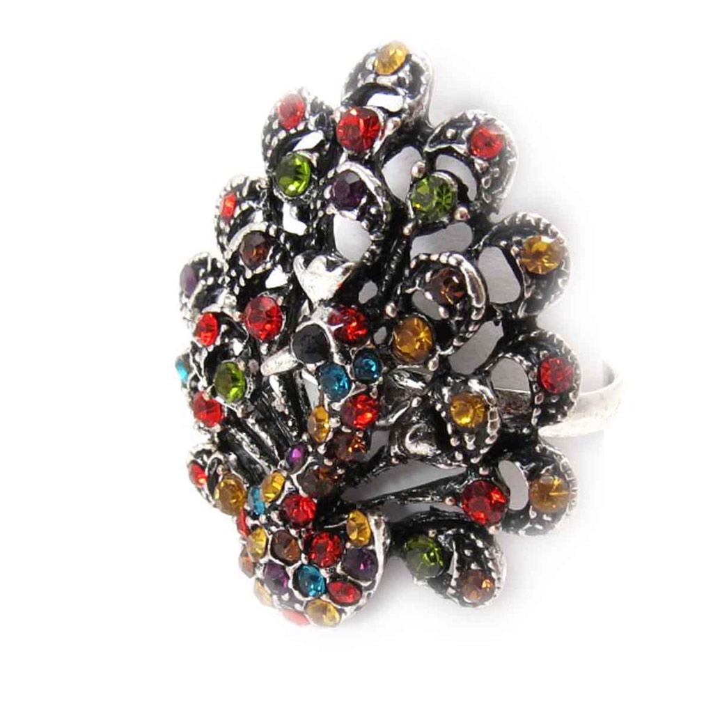 Les Trésors De Lily [J8014] - Designer-Ring 'Majestic Peacock'