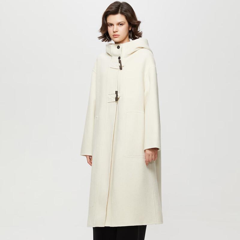 

TaTu Women s Mid-length Hooded Double-faced Wool Coat M