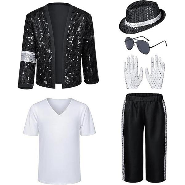 Adult Michael Jackson Costume, Halloween Party & Stage Performance Outfit, Hip-Hop, '80s, '90s, Dance, Punk Costume Set