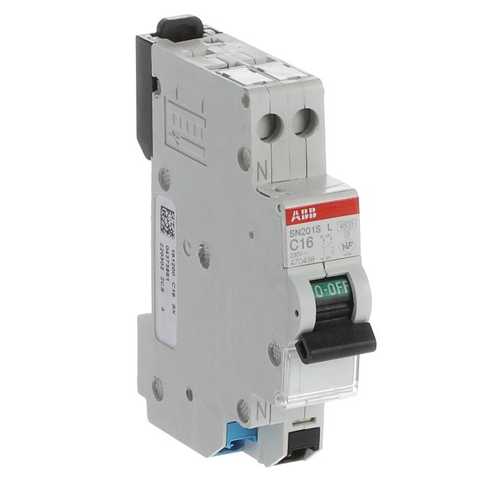 Disjoncteur automatique - sn201sl - 4.5ka - 16 ampères - magneto-thermique - intérieur