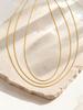 Minimalistische Schlangenkette Halskette, Anlaufgeschützt 18K Vergoldeter Edelstahl Dünn Vielseitig Basis Layering Schmuck
