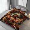 Latacaca 3pcs Merry Christmas Jesus Feast Duvet Cover Set Bedding Set Bed Cover Set (1 Duvet Cover & 2 Pillowcases)