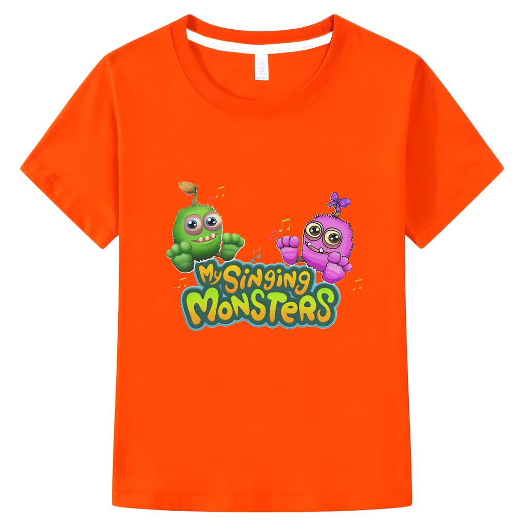 My Singing Monsters Magliette Grafiche per Bambini Magliette Cartoon Manica Corta Girocollo 100% Cotone vestiti per ragazzi ragazze