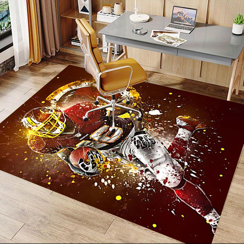 1 Stück Fußballspieler Extra Groß Rutschfester Bodenteppich, Büro, Familie, Schlafzimmer, Studio - Großer Teppich Innen Teppiche, Lebendige Farben-A261