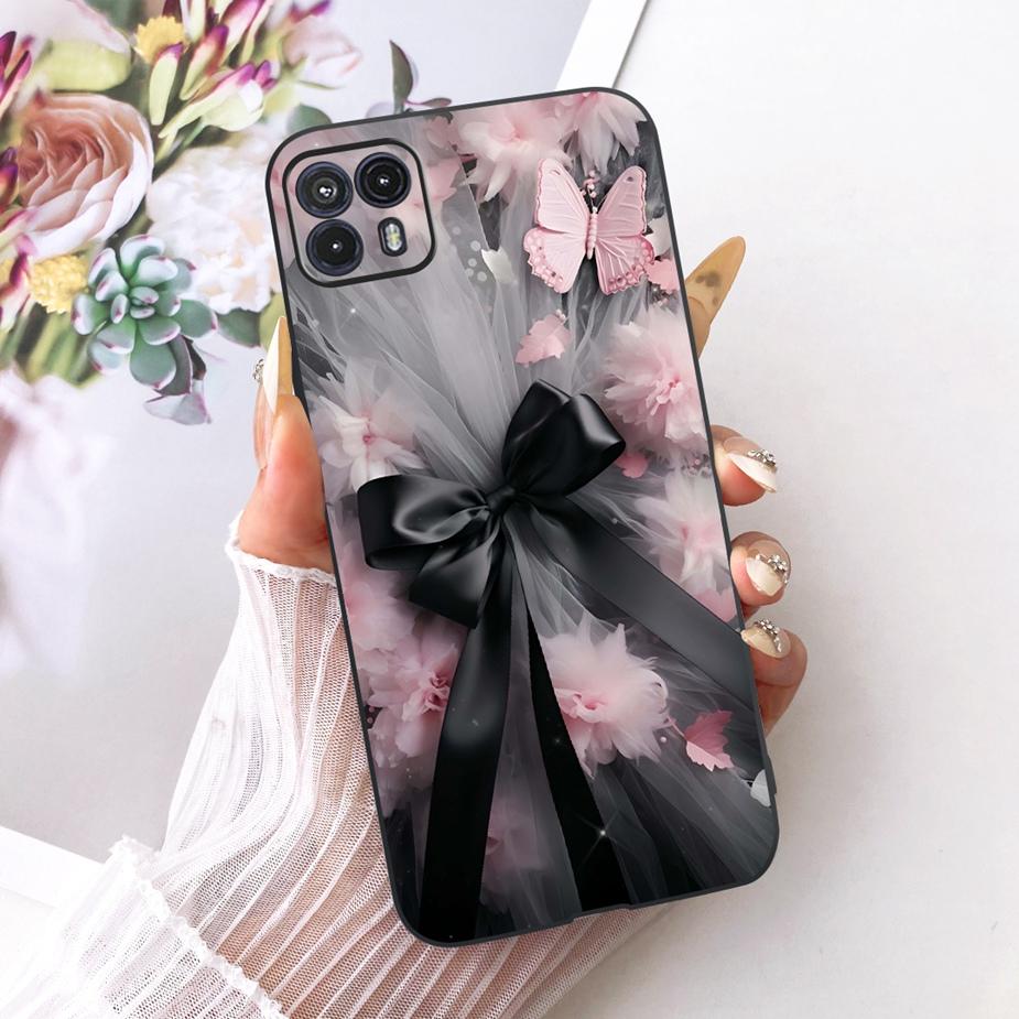 For Motorola Moto G50 5G Case XT2149-1 Luxury Bow Flowers Painted Cover Soft TPU Phone Case For Moto G50 MotoG50 5G Fundas Coque