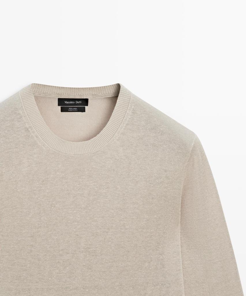 Masimodutti Linen Round Neck Knit