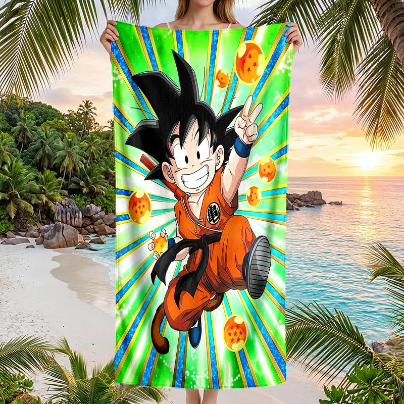 Goku Fashion Beach Towel: Ideal for Summer Adventures Soft, Absorbent and Quick Drying Suitable for Swimming and Bathing