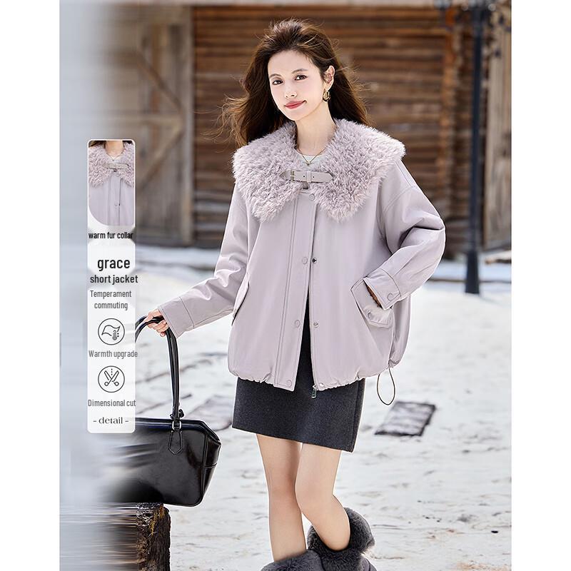 

Fleeting Years Women s Warm Fur Collar Winter Jacket M