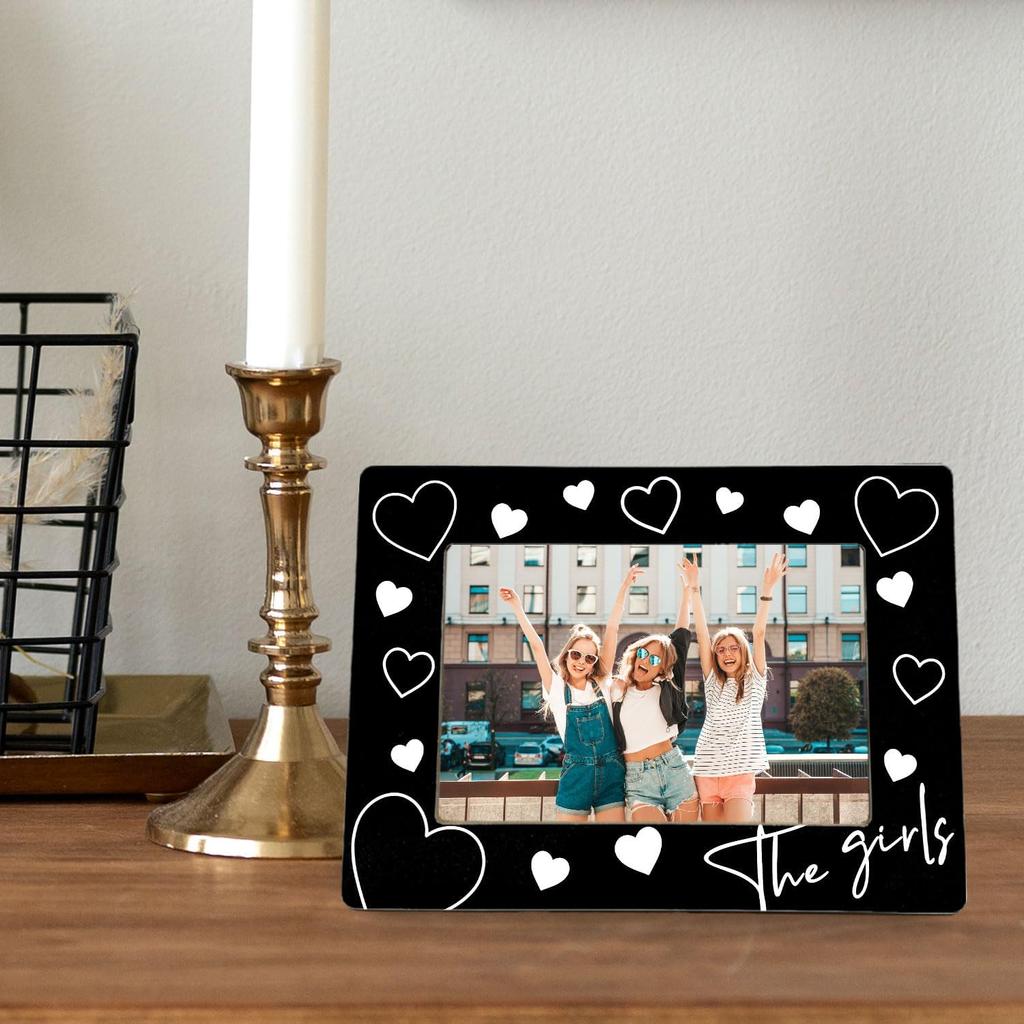 Best Friends Picture Frame - The Girls Friend Besties Wooden Photo Frame 4x6, Friend Soul Sister Gifts