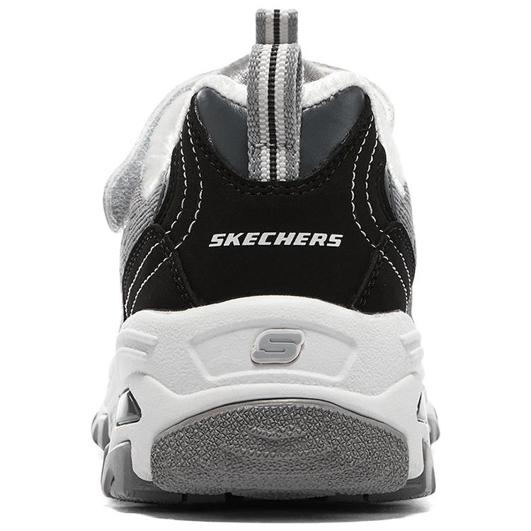 Skechers DLites Sport Comfortable Trendy Fashion Dad Color Block Hip Hop Low Top Casual Shoes Kids sneaker Black White 302524L-BKGY