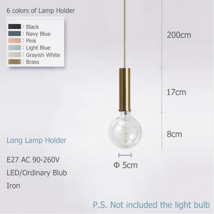 Modern Simple Aluminum Pendant Lamp E27 LED Indoor Lighting Single Head Small Pendant Lamp Living Room Dining Room Bedroom Bedside Kitchen Bar