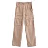 Fashion Style 2024 Spring/Summer New Arrival Women's Clothing Mid-Waisted Figure Flattering Straight-Leg Pants Silk Satin Texture Cargo Pants 7102504