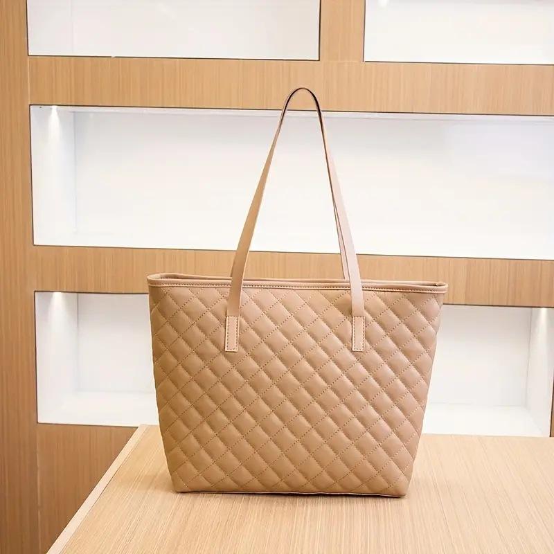 Lingge Embroidered Tote Bag Women s Hand Bag Large Capacity Women s Shoulder Bag Mommy
