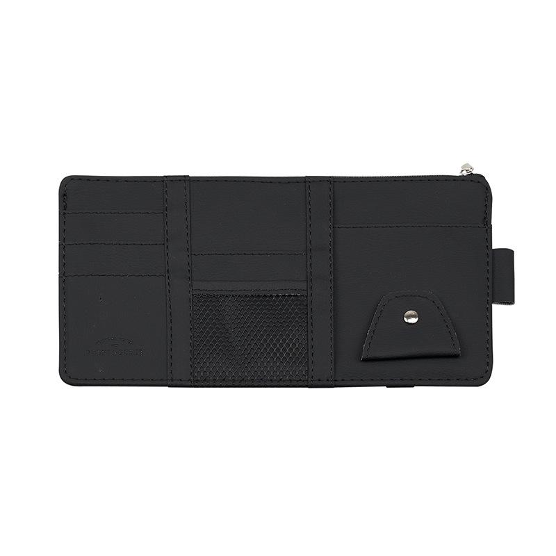 

Car Sun Visor Organizer Multi-pocket Zipper Auto Truck SUV Storage Pouch Bills Pen Card Glasses Holder Car Accessories Gadget чорний