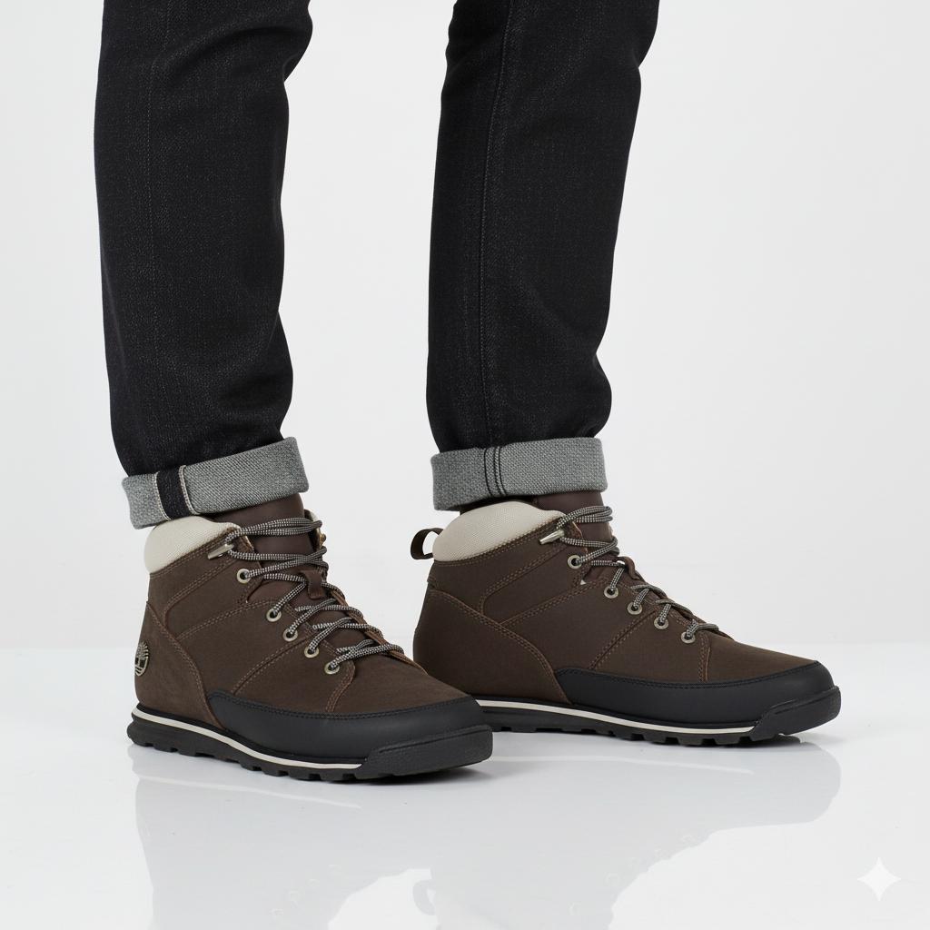 Timberland Euro Rock Mid Boot - Herren Winter Schuhe Stiefel Leder Braun TB0A41YH-W07 ORIGINAL