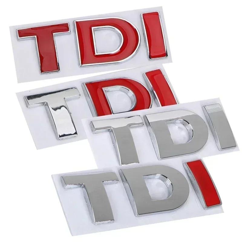Hot 2025 New 3D Metal silvery TDI logo car rear Emblem sticker For Volkswagen POLO passat b5 b6 b7 golf 4 5 6 7 vw Tiguan Jetta