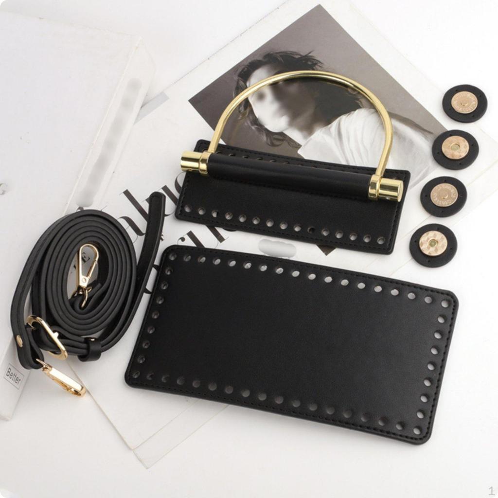 4 Pieces Crochet Bag Bottom and Strap Set Beginner Friendly Kit Easy To Assemble DIY