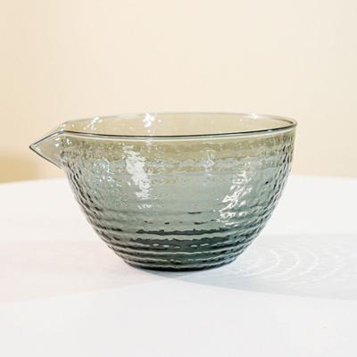 New Glass Matcha Bowl with Pouring Spout Textured Japanese Tea Set Reusable Tea Bowls Tea Lovers