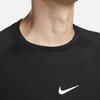 Nike Pro Warm Solid Logo Sports Thermal Crew Neck Long Sleeve T-Shirt Men Tops Black FB7982-010