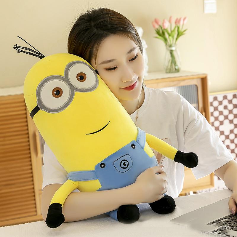 Minions Movie Periphery Yellow Plush Bob Plush Stuart Stuffed Toys In Jeans Soft Dolls Pillow Decoration Children Birthday Gift!