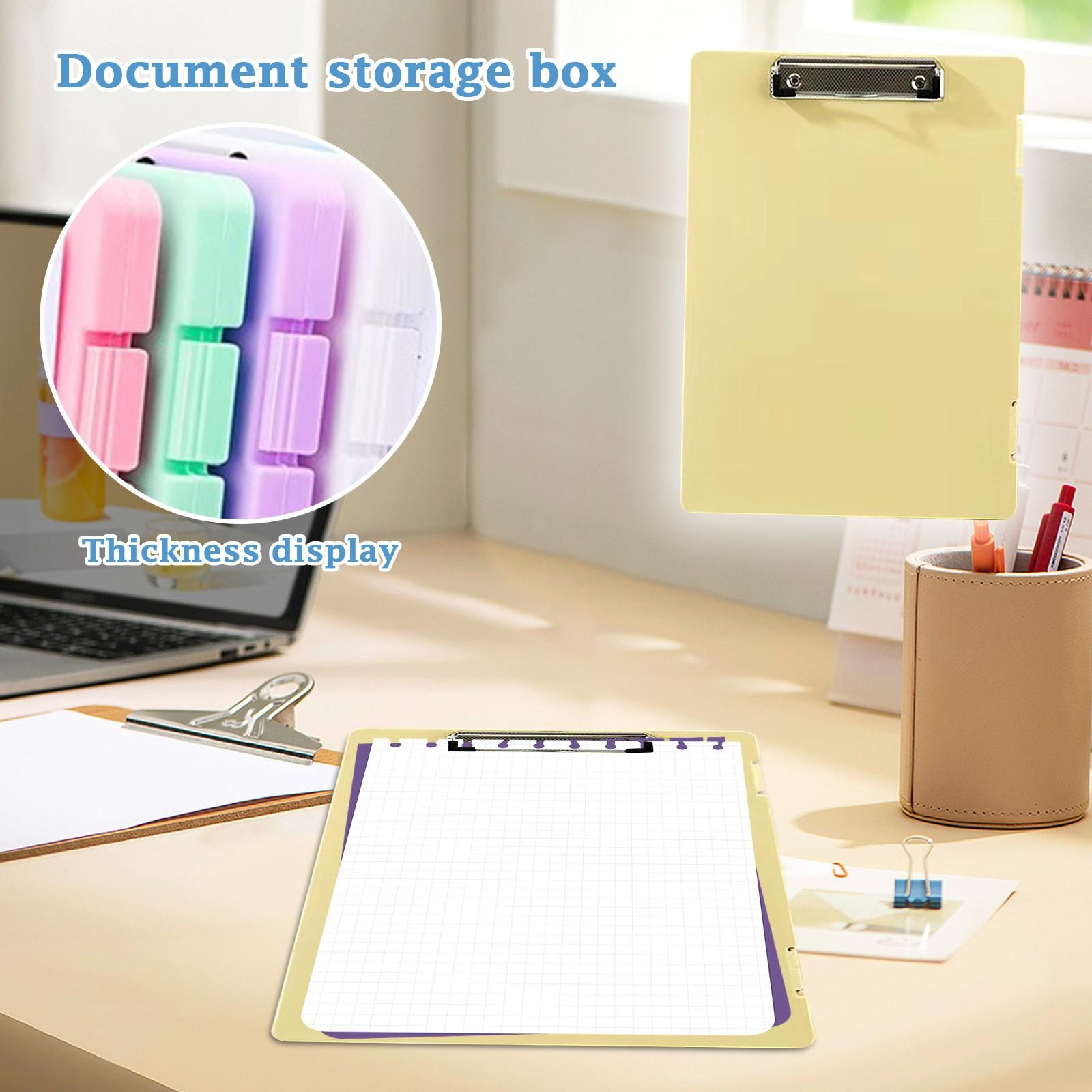 

Пластиковые планшеты с металлическим зажимом низкого профиля, планшет с зажимом, размер Letter | Поставка One Size жёлтый