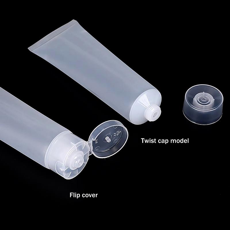 10Pcs Squeeze Lotion Container Refillable Bottle Travel Pack Empty Matte Clear Tube Cosmetic Cream Lotion Shampoo Bath Dispenser