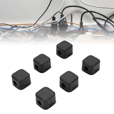 6pcs Magnetic Cable Clips Cord Holder Desk Cable Management Adhesive Wire Holder for Desk Car Nightstand