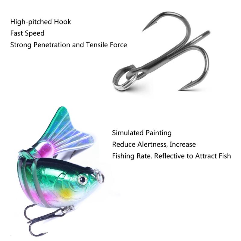 7 Segment Artificial Hard Baits Multi Jointed Swimbaits Swimming Lures with Treble Hook Saltwater Swimbait
