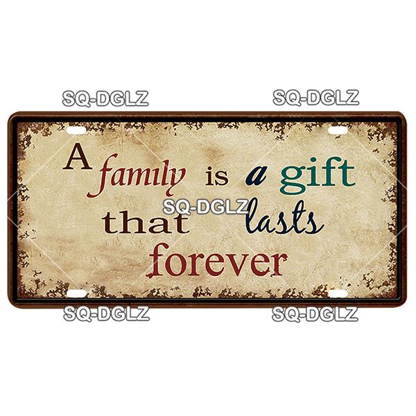 [SQ-DGLZ] Text Hope Love Home License Plate Tin Sign Store Bar Wall Decoration Metal Sign Home Decor Painting Plaques Art Poster