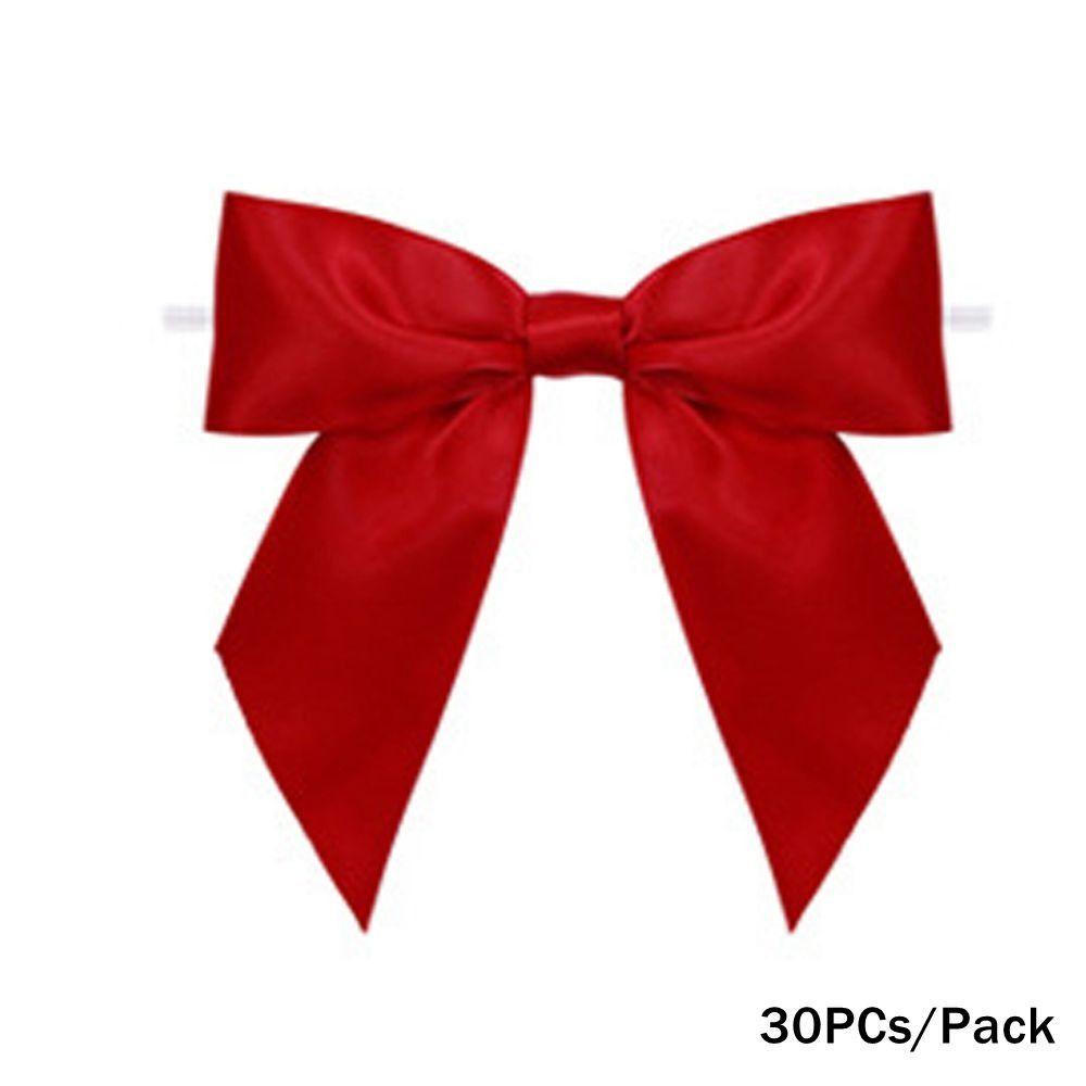 New Party Favors Twist Tie Bows Wedding Solid Color Gift Wrap Bows DIY Baby Shower Decorations Ribbon Bows