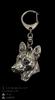 Basenji, African Bush Dog, Congo Dog - Silver-plated Key Ring with a Dog In a Gift Box, Handbag Decoration, Backpack Pendant by Art-Dog Brand