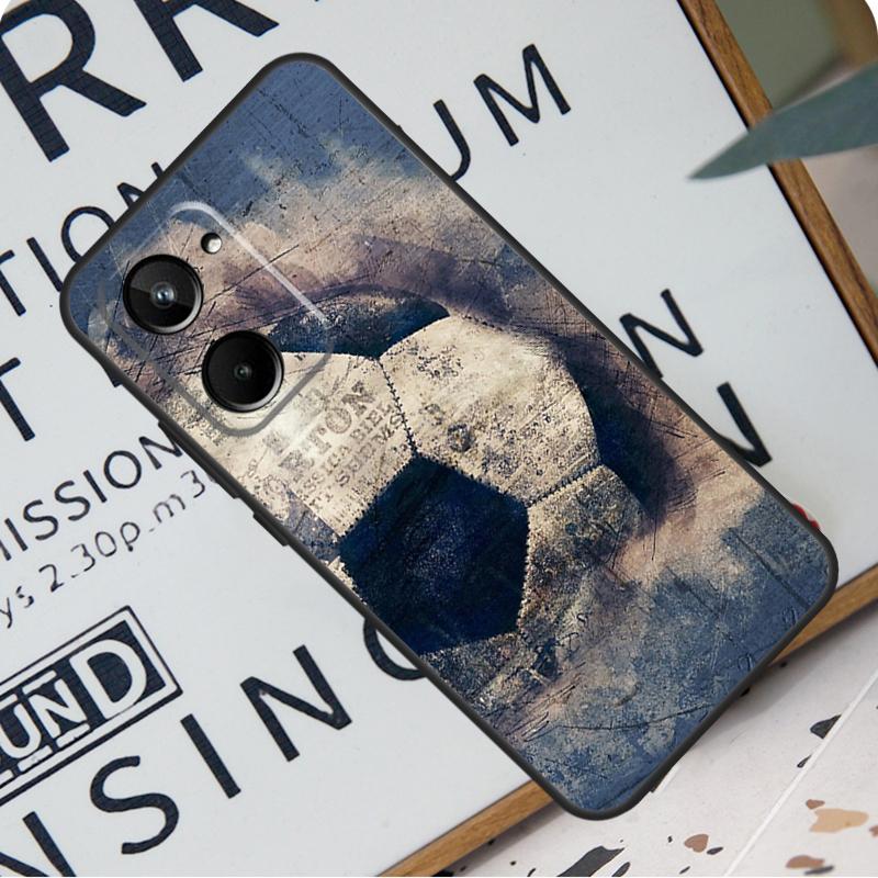 Football Soccer Ball For Realme C31 C33 C35 C51 C53 C55 C67 GT5 GT Neo 6 9 10 11 12 Pro Plus C21Y C25s C30 Case