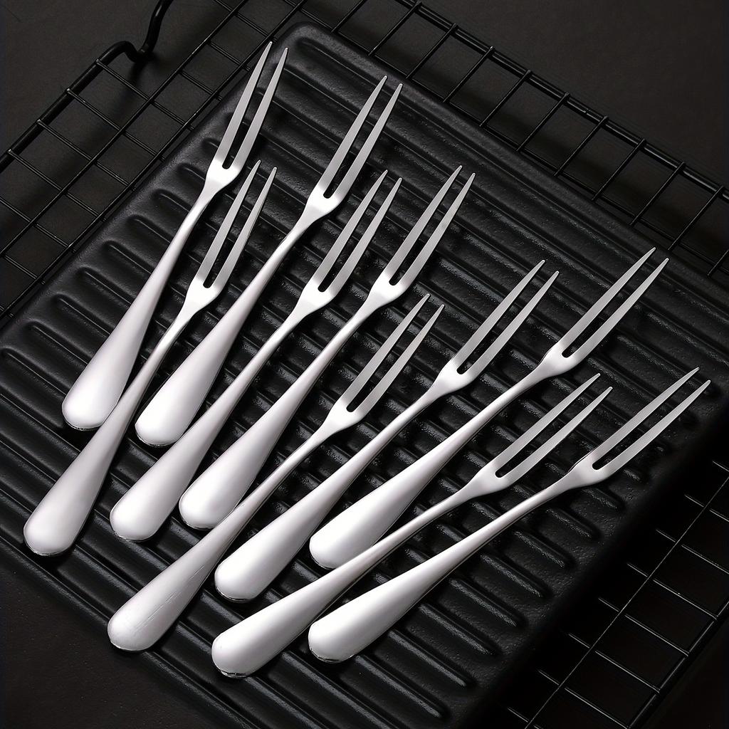 20Stainless steel fruit fork, fruit fork, fruit pick, stainless steel fork, stainless steel fruit fork, dessert fork, easy-to-use fruit fork, modern