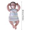 Sleeping Doll Re-born Baby Girl Eyes Close Handmade White Skin New Born Girl in Jumper- Vinyl Doll for Kid Collectors