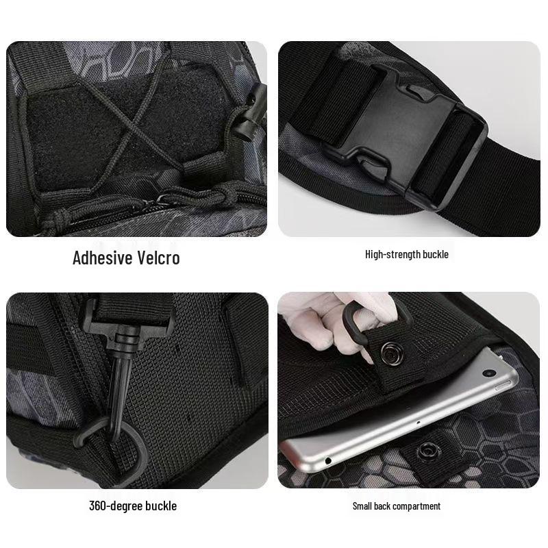 Tactical Camouflage Chest Rig Bag - Oxford Cloth Crossbody for Cycling & Sports