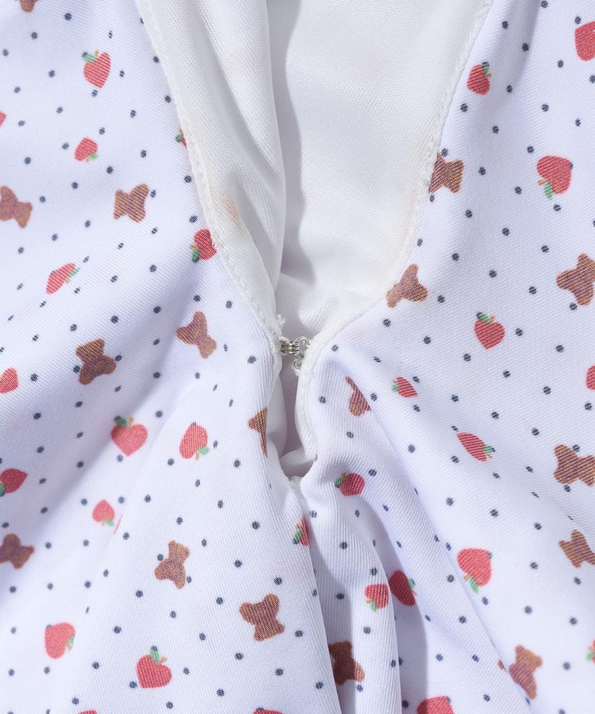 YOUHEE Heart Apple Halter Neck Blouse_White