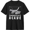 JOISOMI Short Sleeve T-Shirt Schrödinger's Cat Casual Shirts Crew Neck T-Shirt Athletic Shirts