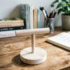 Yousheng Bird Perch Stand for Small Birds Tabletop Wooden Parrot Perch with Round Base Training Perch Rest Platform for Budgies Lovebirds Parakeets