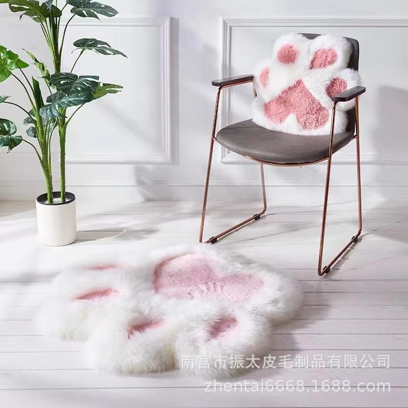 Cat Paw Shaped Plush Pillow with Insert - Cartoon Sofa Cushion