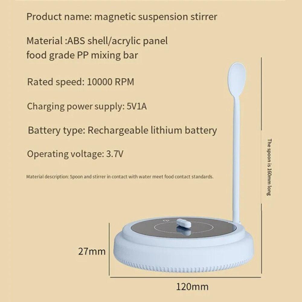 Automatic Electric Milk Coffee Blender with Spoon Mixer Portable Magnetic Stirrer  Infant Formula