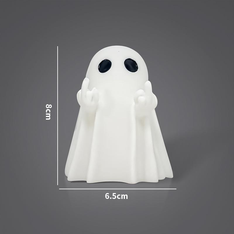Halloween Geisterfigur Geisterdeko Lustige Niedliche Geisterfigur Geisterstatue Halloween Dekoration zum Verschenken Requisiten Tischplatte Heimdeko Neujahrsgeschenke