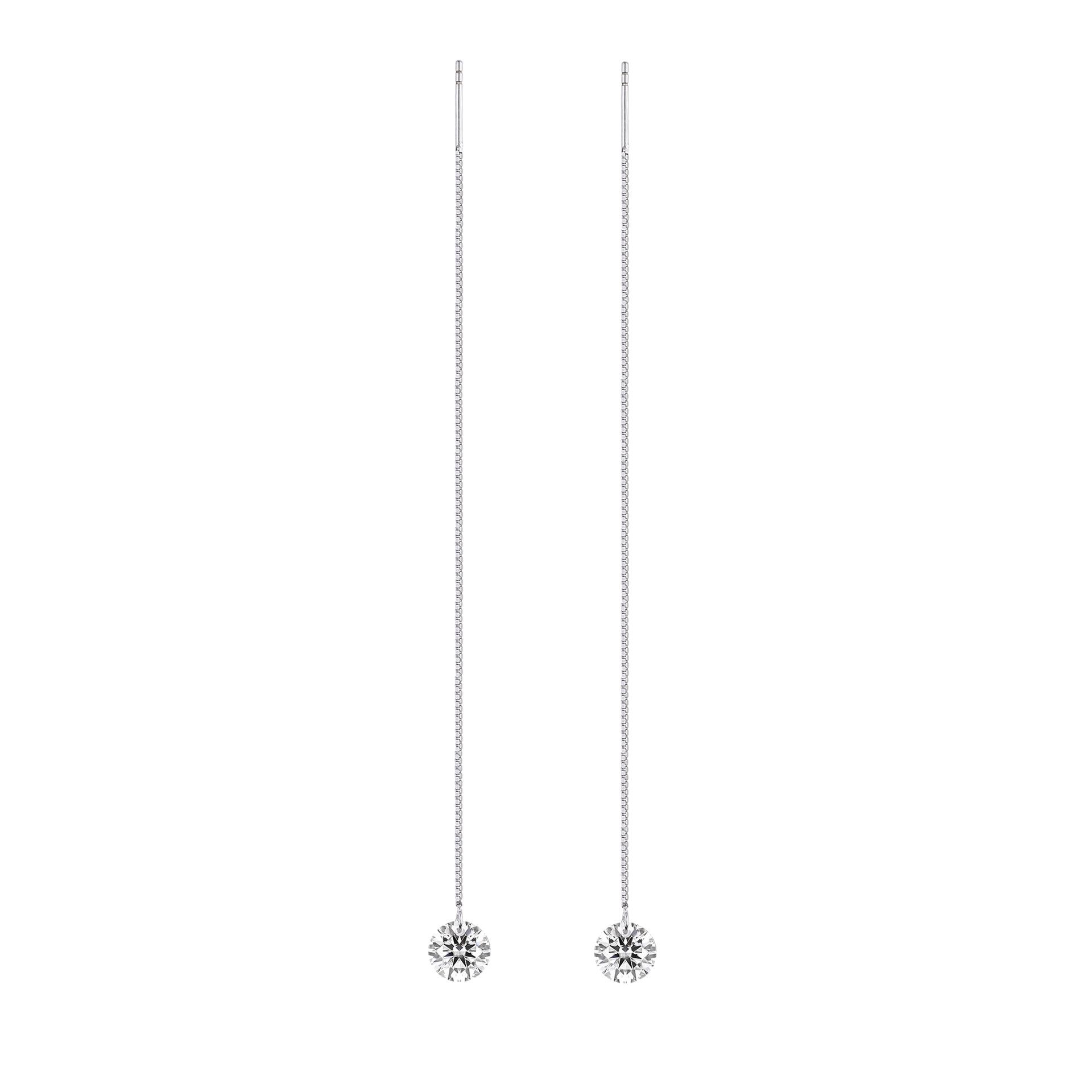 

Серебряные серьги S925 с муассанитом 2 карата, длинные серьги-гвоздики, серебряные украшения Panyu