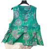 Women's Spring New Silk Brocade Tang Suit Vest with Frog Buttons