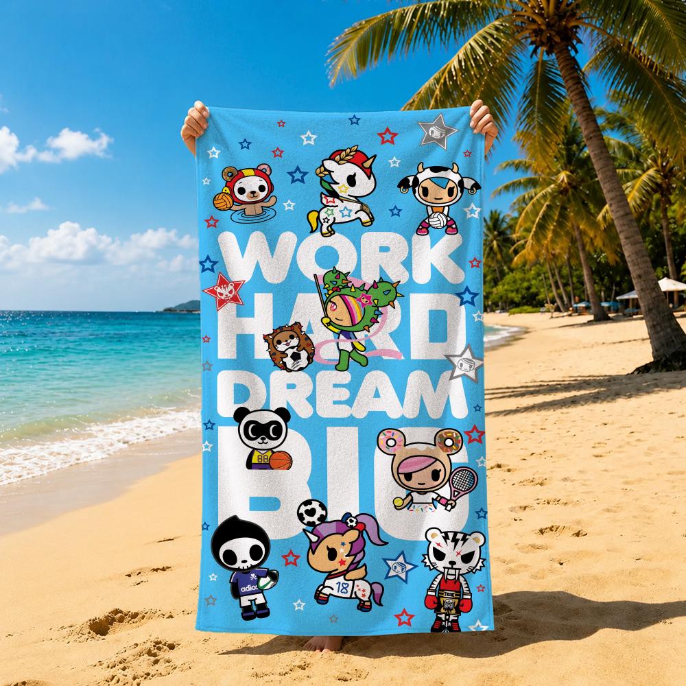 Brand T-Tokidokis Towel Towel Soft Pool Gift For Travel Gym Shower Cool Camping Quick Dry Sports Large Beach Towel