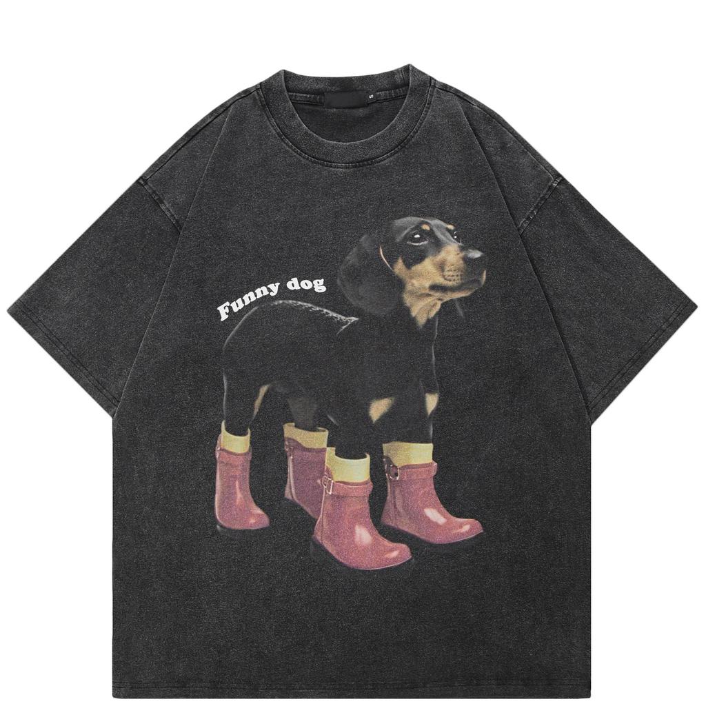 Streetwear Vtipné tričko s grafikou psa Bavlněné tričko Unisex topy Trička Léto Krátký rukáv Tričko