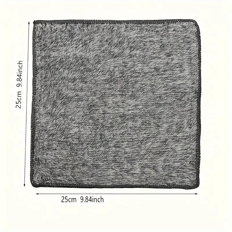 

1/5 шт. Утолщенная серая супервпитывающая салфетка из бамбукового угля, антижировая кухонная тряпка, салфетки из микрофибры для уборки 1pc