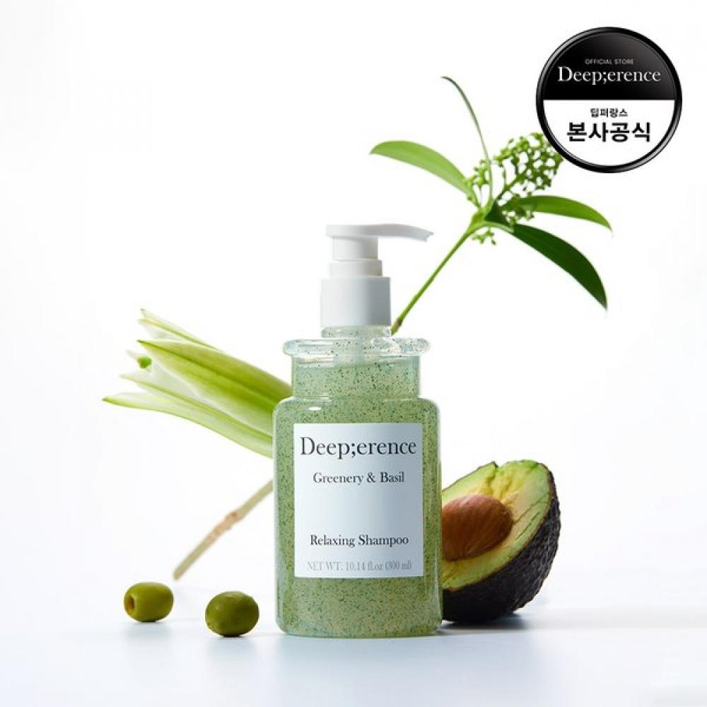 Deeperence [gift] Relaxing Perfume Shampoo Greenery Basil 2 Pcs + Heart Mirror